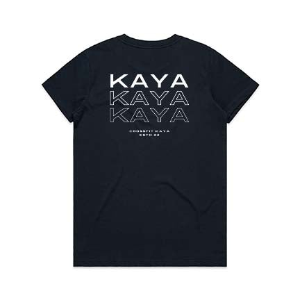 Kaya Crossfit Ladies Maple Double Sided T-shirt design 3