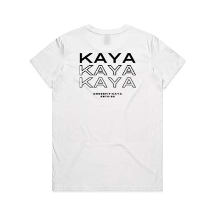 Kaya Crossfit Ladies Maple Double Sided T-shirt design 3