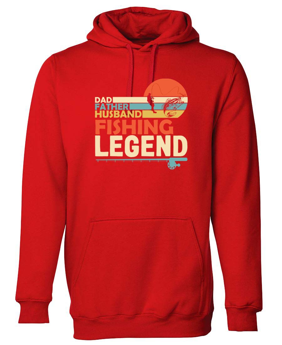 Dad father husband fishing legend Hoodie