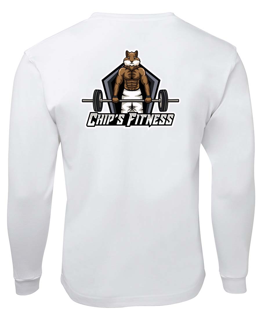 Chip's Fitness Long Sleeve Double Sided T-shirt