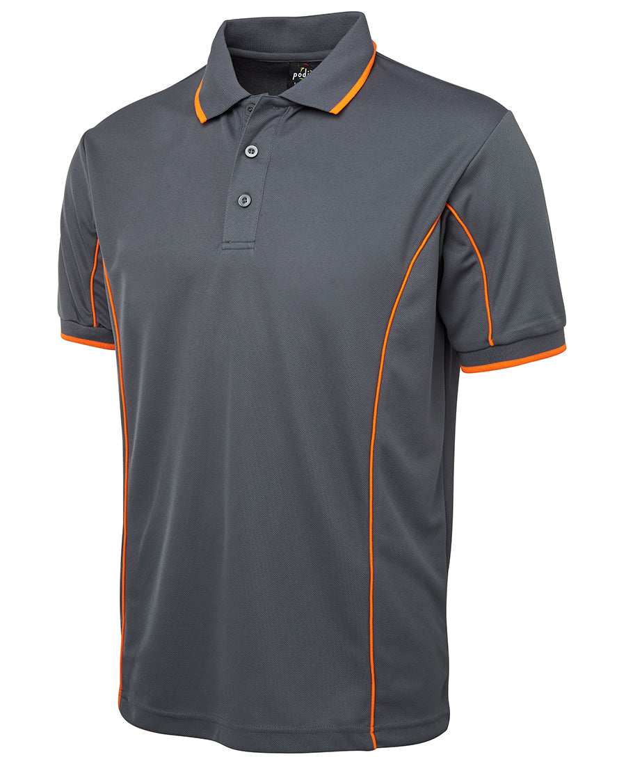 Grey and orange polo shirt best sale