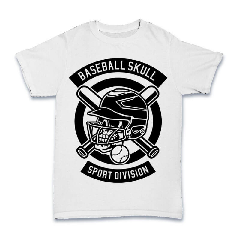 Baseball Skull T-Shirt