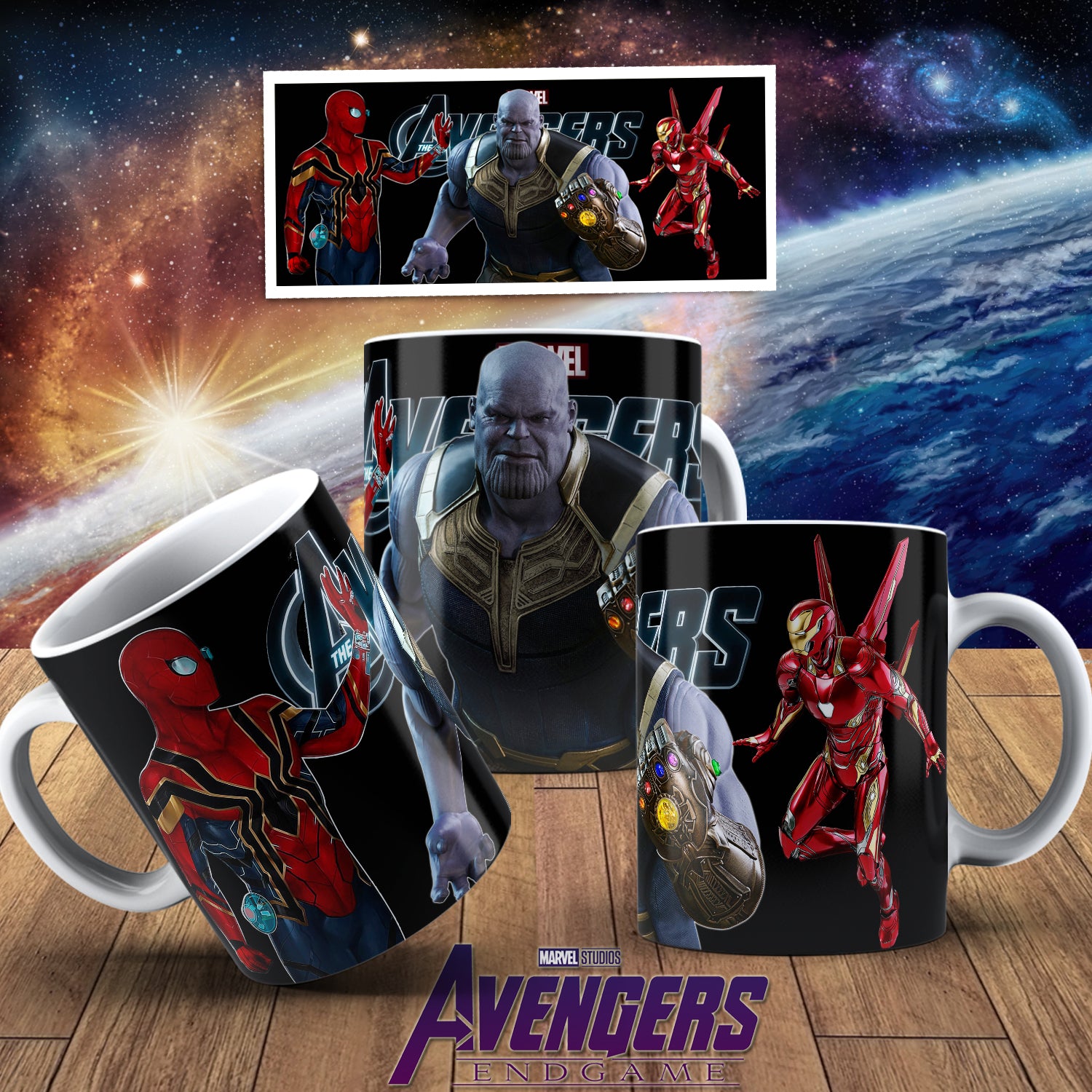 Avengers End Game Themed Printed Coffee Mug 11oz 4 Designs!!!!!!