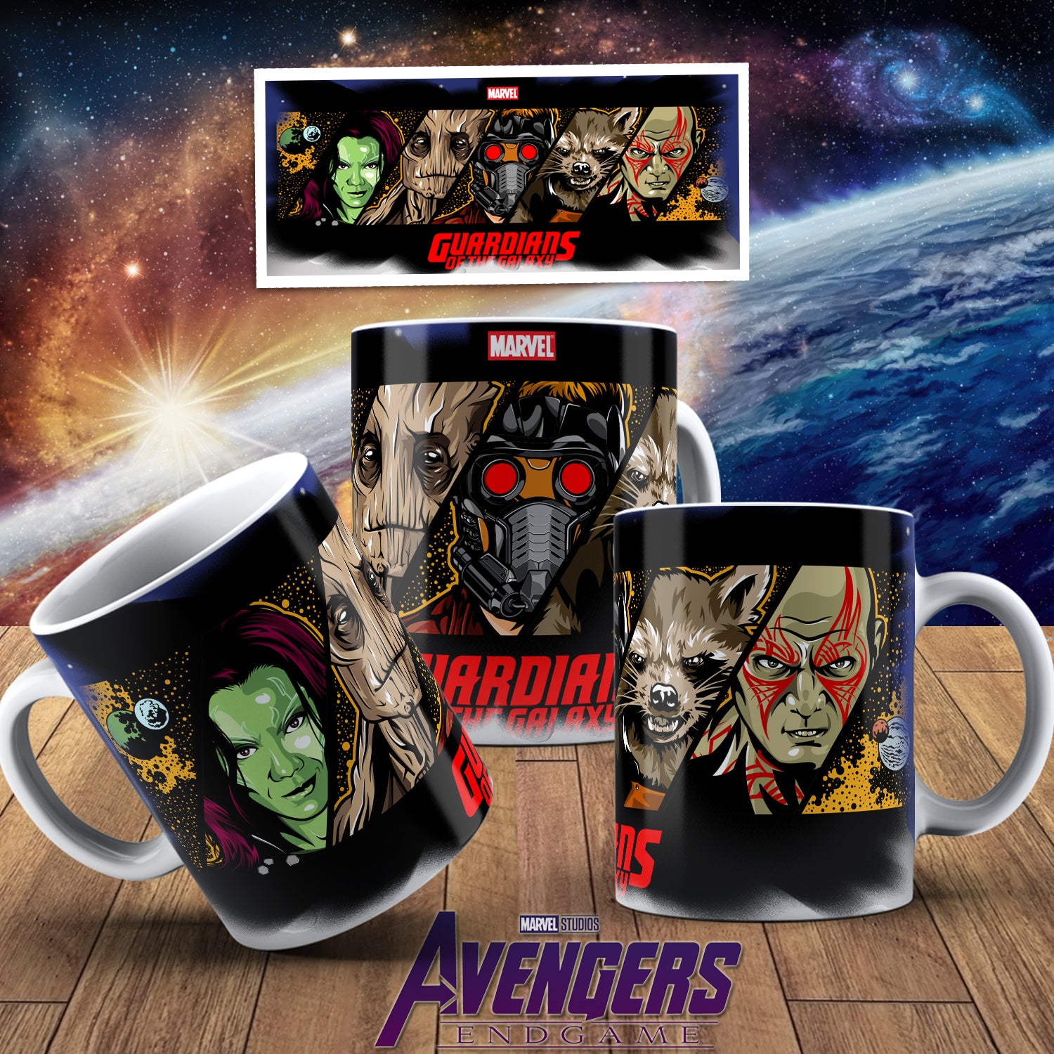 Avengers End Game Themed Printed Coffee Mug 11oz 4 Designs!!!!!!