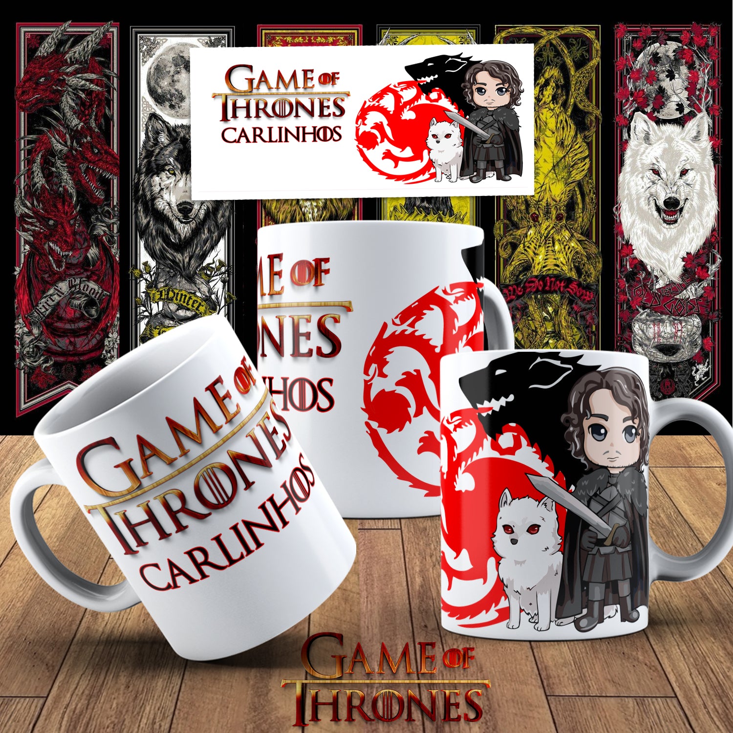 Game Of Thrones Themed Printed Coffee Mug 11oz 23 Designs!!!!!!