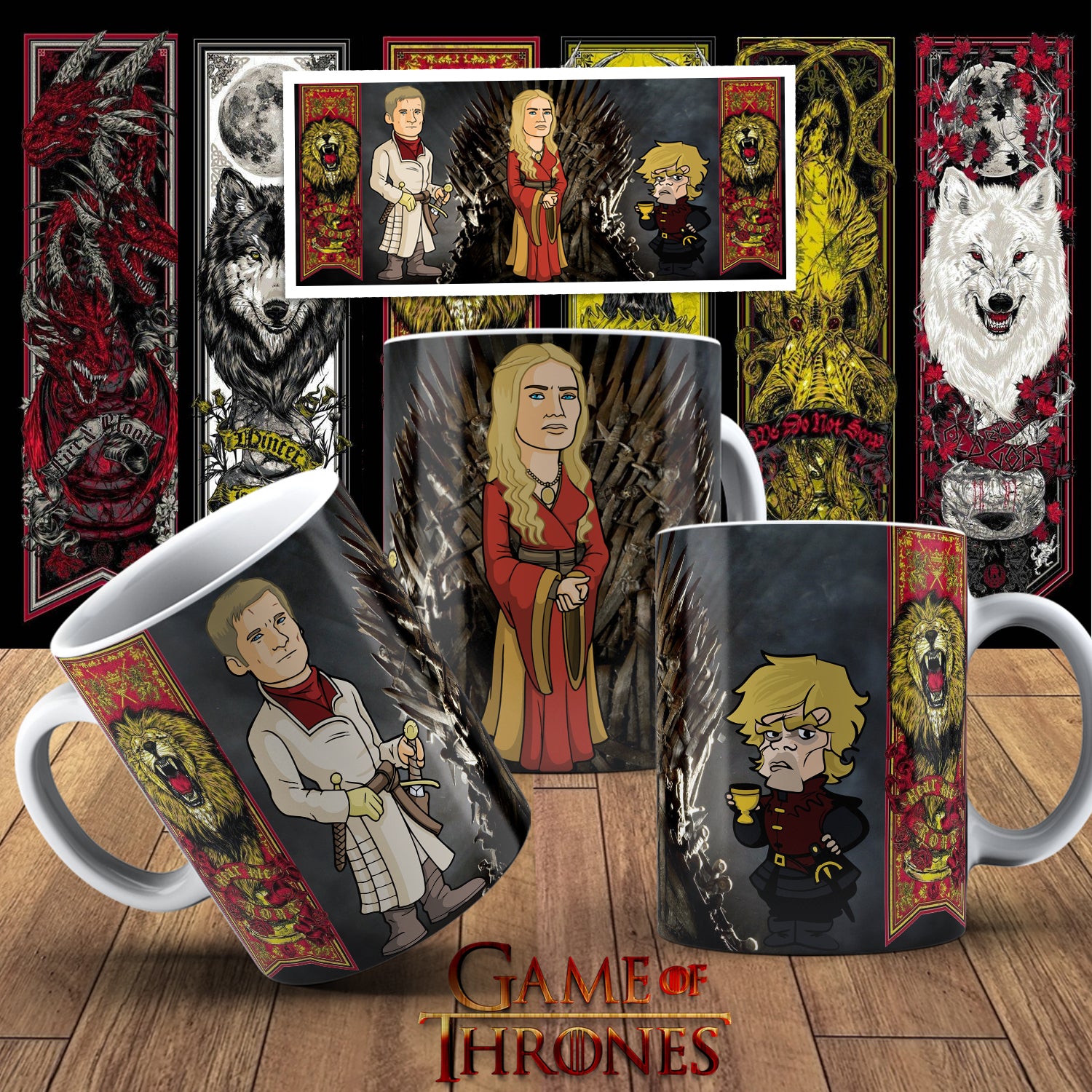 Game Of Thrones Themed Printed Coffee Mug 11oz 23 Designs!!!!!!