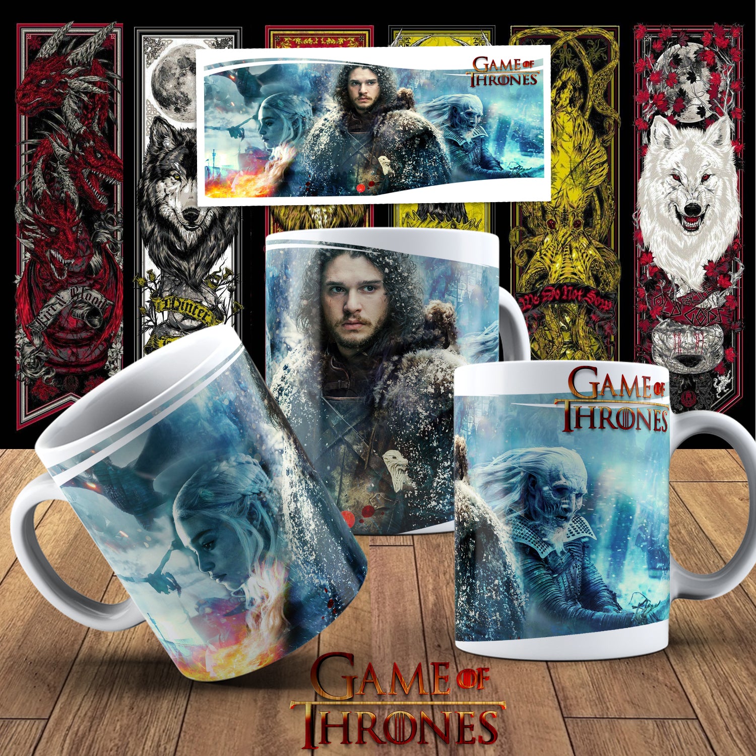 Game Of Thrones Themed Printed Coffee Mug 11oz 23 Designs!!!!!!