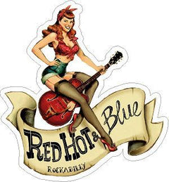 Red Hot Rockabilly Sticker - AS Design Print