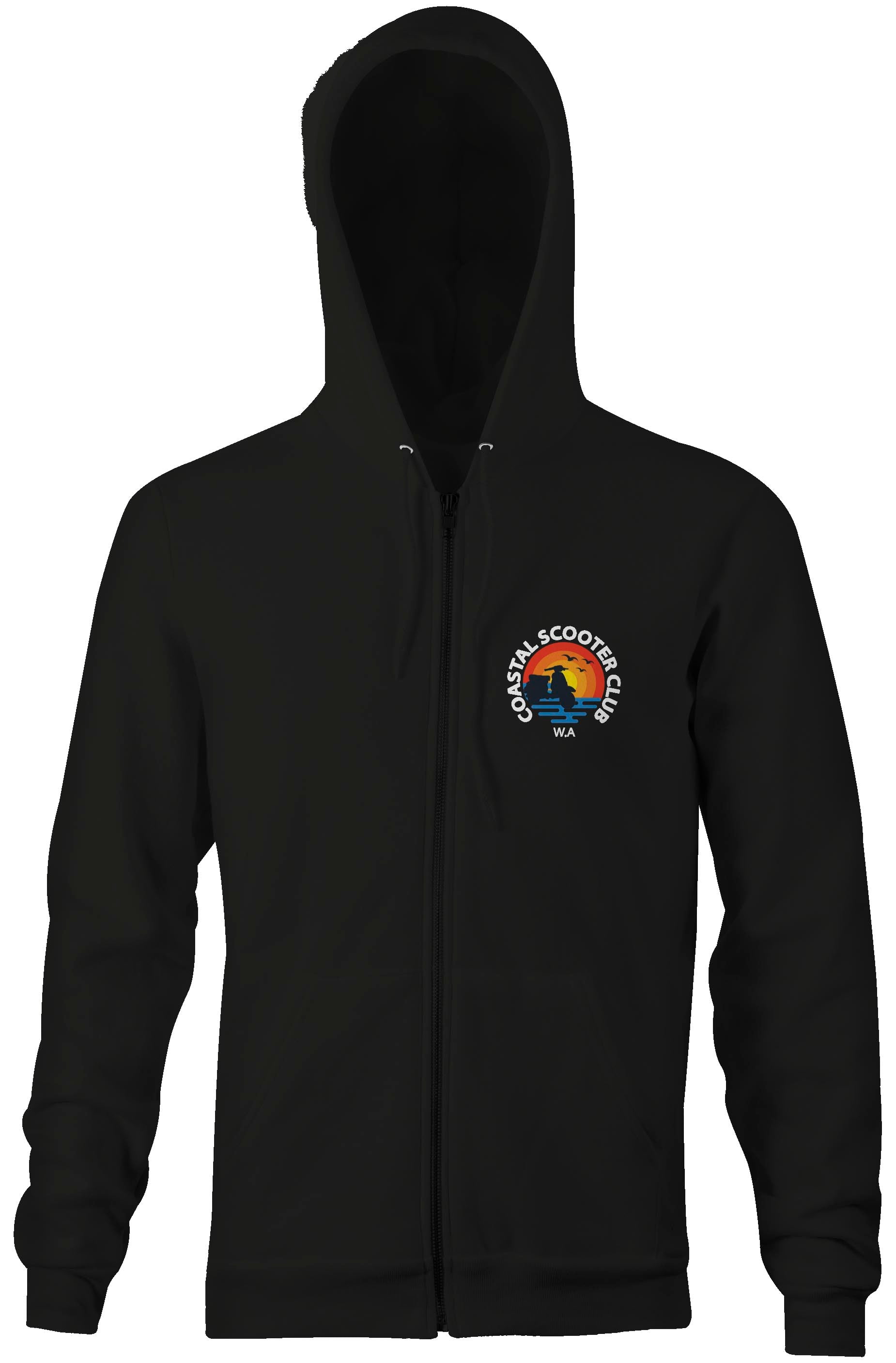 Coastal Scooter Club Logo Zip Hoodie