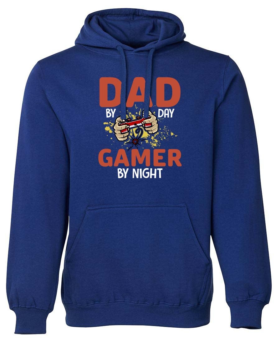 Dad by Day Gamer by Night Logo - Fathers Day Hoodie