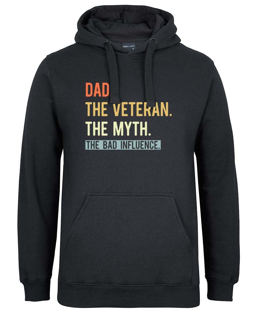 Dad, Veteran, Myth Logo - Fathers Day Hoodie