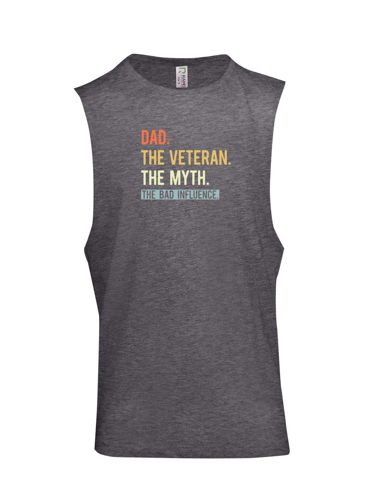 Dad, Veteran, Myth Logo - Fathers Day Muscle T