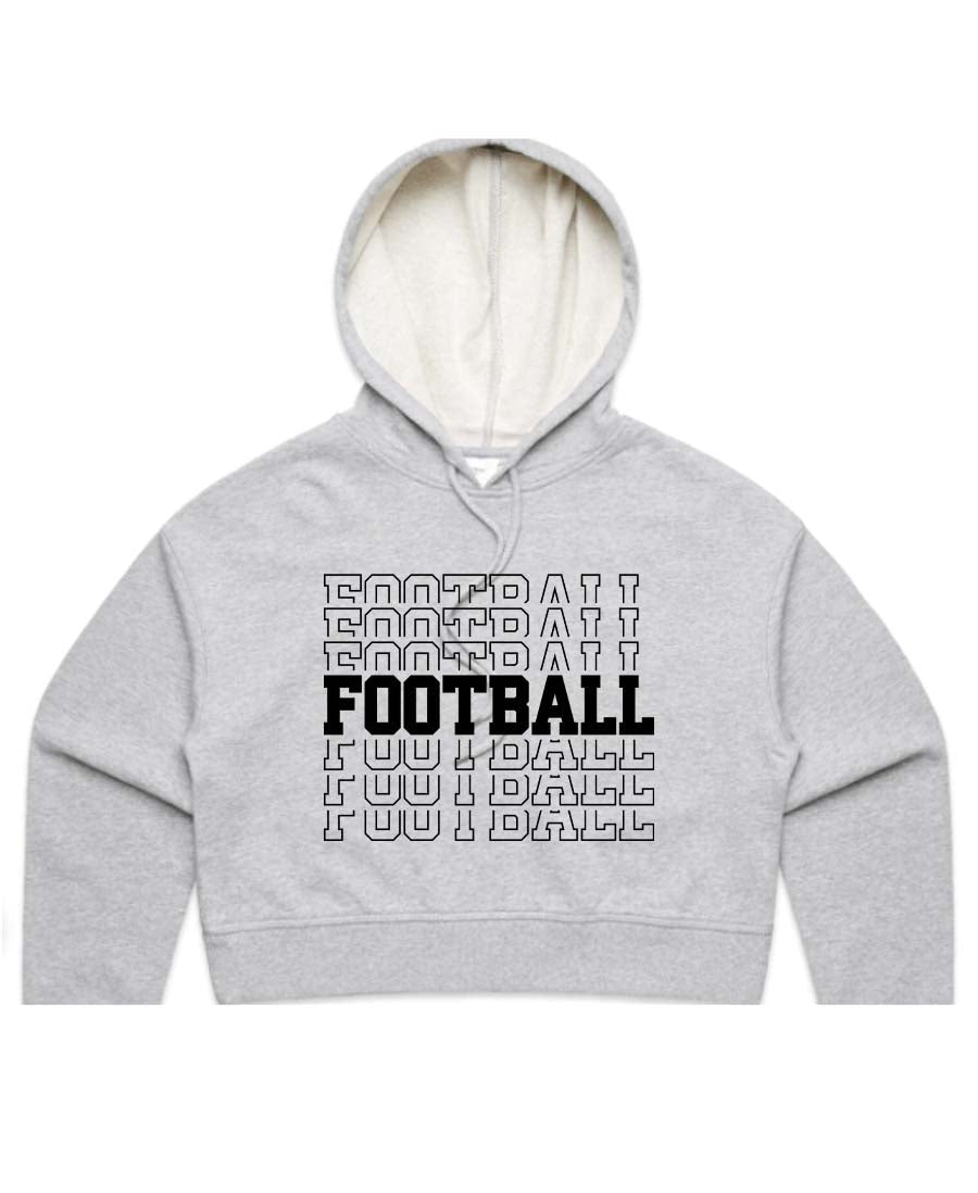 football football football Ladies Cropped Hoodie