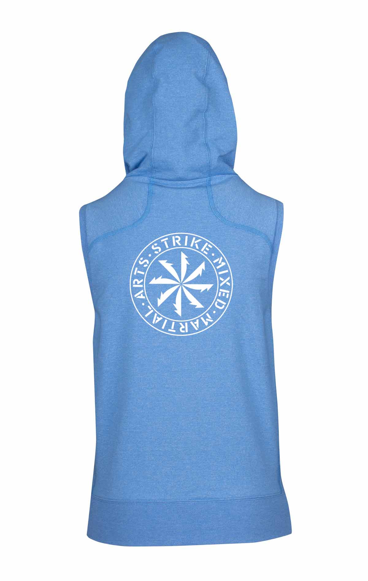 Strike MMA - Ladies Heather zip Sleeveless Hoodie