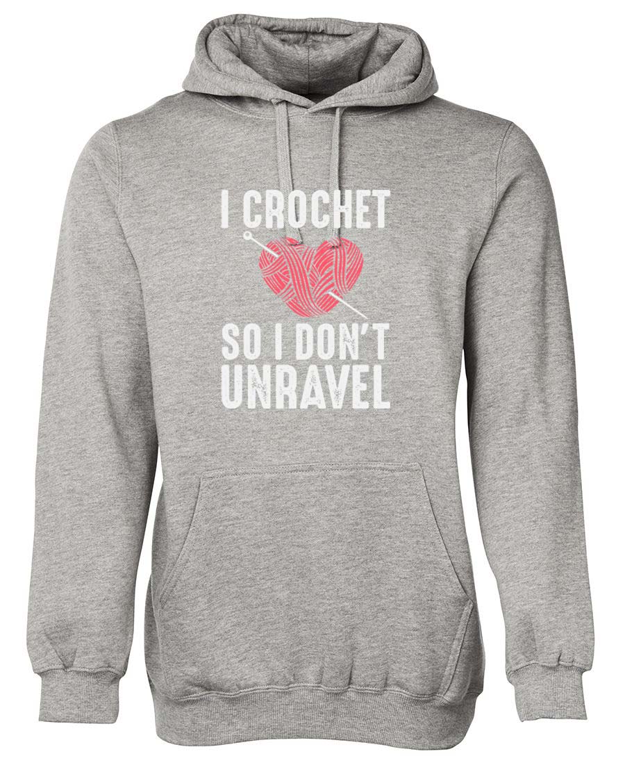 I Crochet so I don't unravel heart hoodie