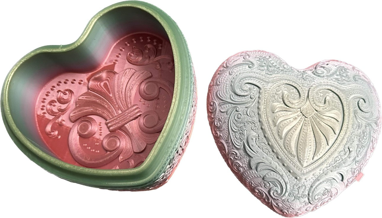 Large Heart Shaped Trinket Box