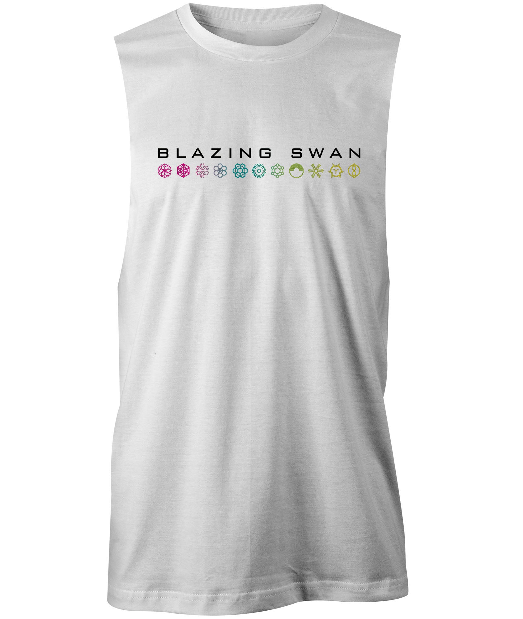 Blazing Swan Logo Muscle T