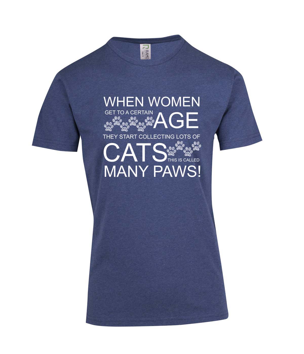 Perth Animal Rescue Double Sided Marl T-shirt - Many Paws