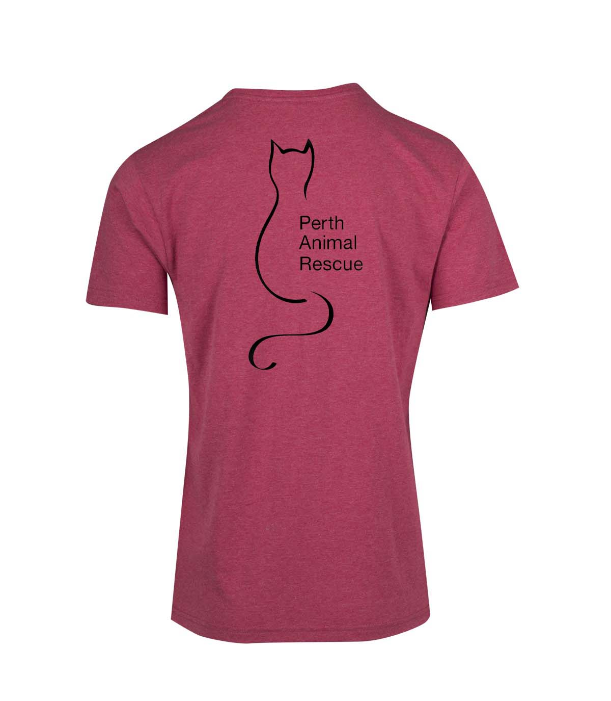 Perth Animal Rescue Double Sided Marl T-shirt - you had me at meow